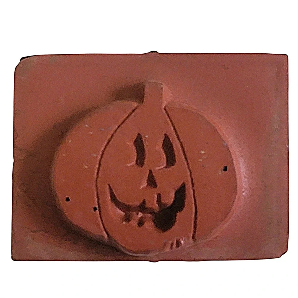 VTG Halloween Rubber Stamp Set 8 Pc Foam Spider Jack O Lantern Bat Cat Web‎
